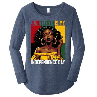 Junenth June 19th Is My Independence Day Black Gift Women's Perfect Tri Tunic Long Sleeve Shirt