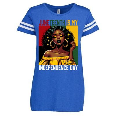 Junenth June 19th Is My Independence Day Black Gift Enza Ladies Jersey Football T-Shirt