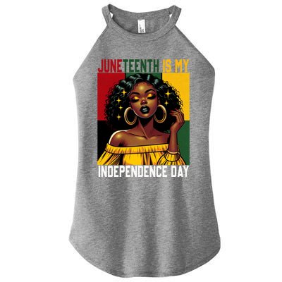 Junenth June 19th Is My Independence Day Black Gift Women's Perfect Tri Rocker Tank