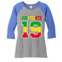 Juneteenth June 19 Black History Freedom African American Gift Women's Tri-Blend 3/4-Sleeve Raglan Shirt