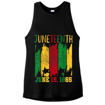 Juneteenth June 19th 1865 Juneteenth Freedom Day Ladies PosiCharge Tri-Blend Wicking Tank