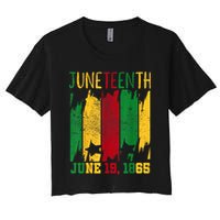 Juneteenth June 19th 1865 Juneteenth Freedom Day Women's Crop Top Tee