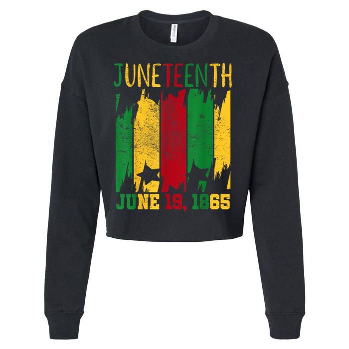 Juneteenth June 19th 1865 Juneteenth Freedom Day Cropped Pullover Crew