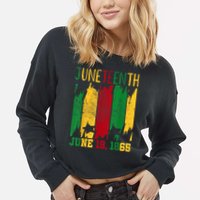 Juneteenth June 19th 1865 Juneteenth Freedom Day Cropped Pullover Crew