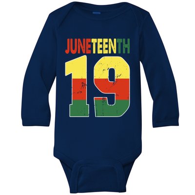 Juneteenth June 19 Blm Melanin Black History Month African Funny Gift Baby Long Sleeve Bodysuit