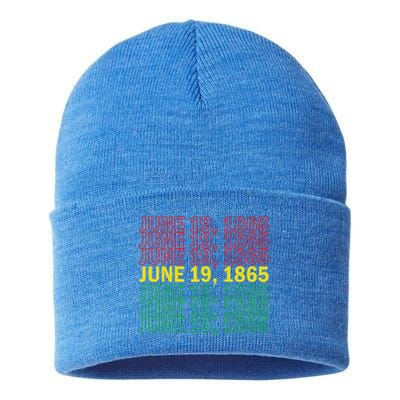 Juneteenth June 19 1865 African American Liberation Gift Sustainable Knit Beanie