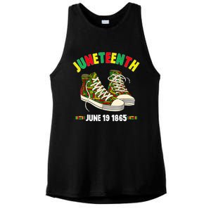 Juneteenth June 19 1865 Black AfricanAmerican Independence Ladies PosiCharge Tri-Blend Wicking Tank