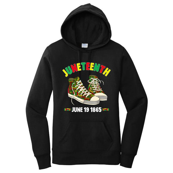 Juneteenth June 19 1865 Black AfricanAmerican Independence Women's Pullover Hoodie