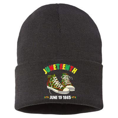Juneteenth June 19 1865 Black AfricanAmerican Independence Sustainable Knit Beanie