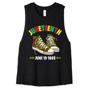 Juneteenth June 19 1865 Black AfricanAmerican Independence Women's Racerback Cropped Tank