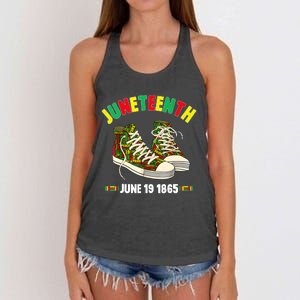 Juneteenth June 19 1865 Black AfricanAmerican Independence Women's Knotted Racerback Tank