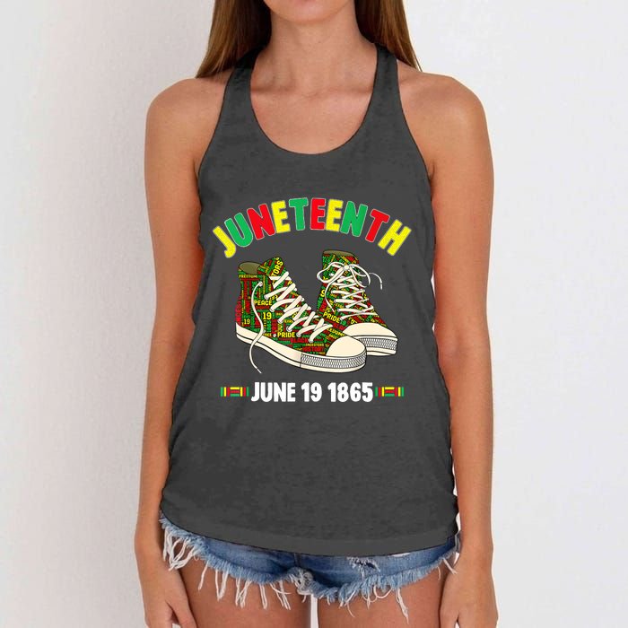 Juneteenth June 19 1865 Black AfricanAmerican Independence Women's Knotted Racerback Tank