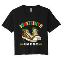 Juneteenth June 19 1865 Black AfricanAmerican Independence Women's Crop Top Tee