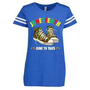 Juneteenth June 19 1865 Black AfricanAmerican Independence Enza Ladies Jersey Football T-Shirt