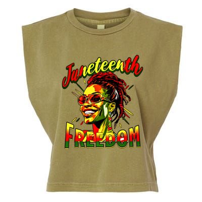 Junenth June 19th 1865 Junenth Freedom Day Gift Garment-Dyed Women's Muscle Tee