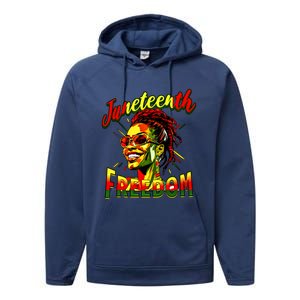 Junenth June 19th 1865 Junenth Freedom Day Gift Performance Fleece Hoodie