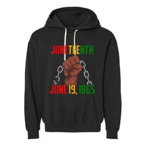 Juneteenth June 19th 1865 Juneteenth Black Freedom Day Flag Garment-Dyed Fleece Hoodie