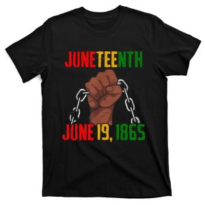 Juneteenth June 19th 1865 Juneteenth Black Freedom Day Flag T-Shirt