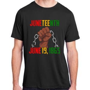 Juneteenth June 19th 1865 Juneteenth Black Freedom Day Flag Adult ChromaSoft Performance T-Shirt