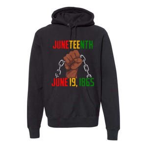 Juneteenth June 19th 1865 Juneteenth Black Freedom Day Flag Premium Hoodie