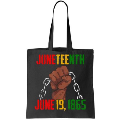 Juneteenth June 19th 1865 Juneteenth Black Freedom Day Flag Tote Bag