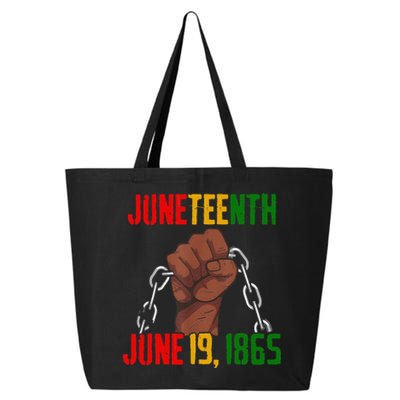 Juneteenth June 19th 1865 Juneteenth Black Freedom Day Flag 25L Jumbo Tote