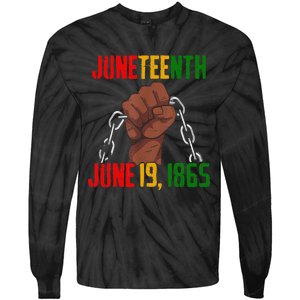 Juneteenth June 19th 1865 Juneteenth Black Freedom Day Flag Tie-Dye Long Sleeve Shirt