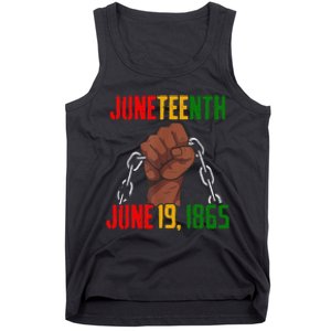 Juneteenth June 19th 1865 Juneteenth Black Freedom Day Flag Tank Top