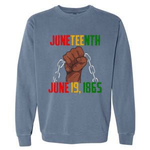 Juneteenth June 19th 1865 Juneteenth Black Freedom Day Flag Garment-Dyed Sweatshirt