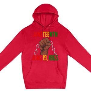 Juneteenth June 19th 1865 Juneteenth Black Freedom Day Flag Premium Pullover Hoodie