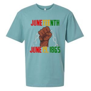 Juneteenth June 19th 1865 Juneteenth Black Freedom Day Flag Sueded Cloud Jersey T-Shirt