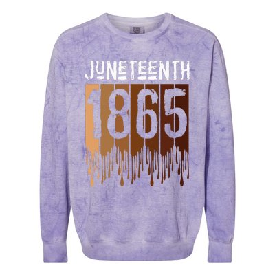 Juneteenth June 19th 1865 Freedom Day Melanin Colorblast Crewneck Sweatshirt