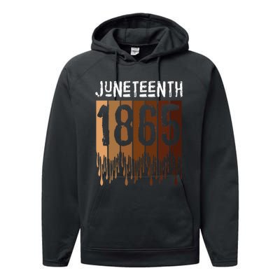 Juneteenth June 19th 1865 Freedom Day Melanin Performance Fleece Hoodie