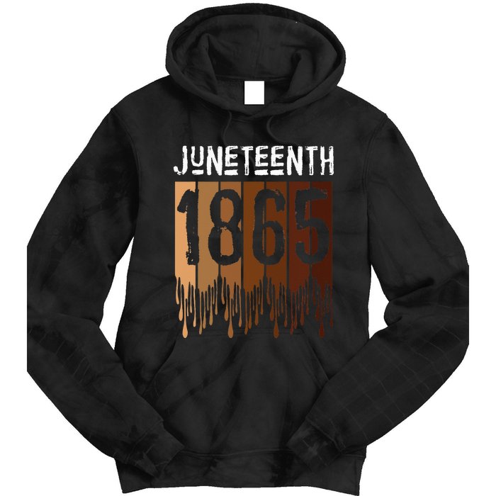 Juneteenth June 19th 1865 Freedom Day Melanin Tie Dye Hoodie