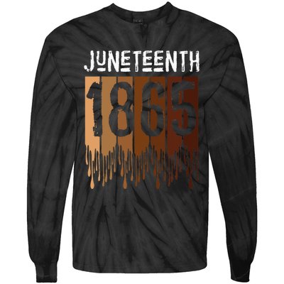 Juneteenth June 19th 1865 Freedom Day Melanin Tie-Dye Long Sleeve Shirt