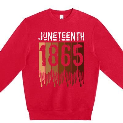 Juneteenth June 19th 1865 Freedom Day Melanin Premium Crewneck Sweatshirt