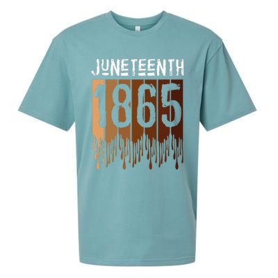 Juneteenth June 19th 1865 Freedom Day Melanin Sueded Cloud Jersey T-Shirt