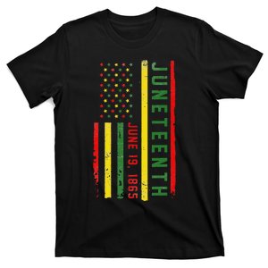 Juneteenth June 19th 1865 Juneteenth Black Freedom Day Flag T-Shirt