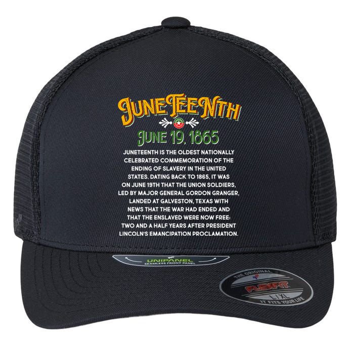 Juneteenth June 19 1865 African American History Flexfit Unipanel Trucker Cap