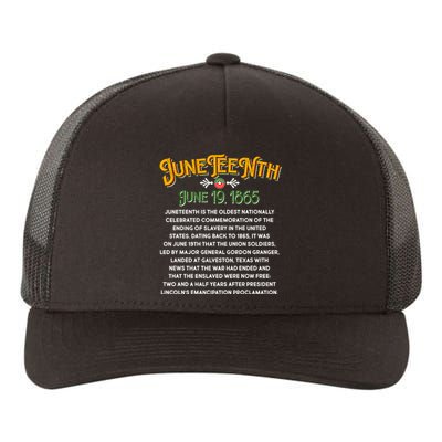 Juneteenth June 19 1865 African American History Yupoong Adult 5-Panel Trucker Hat