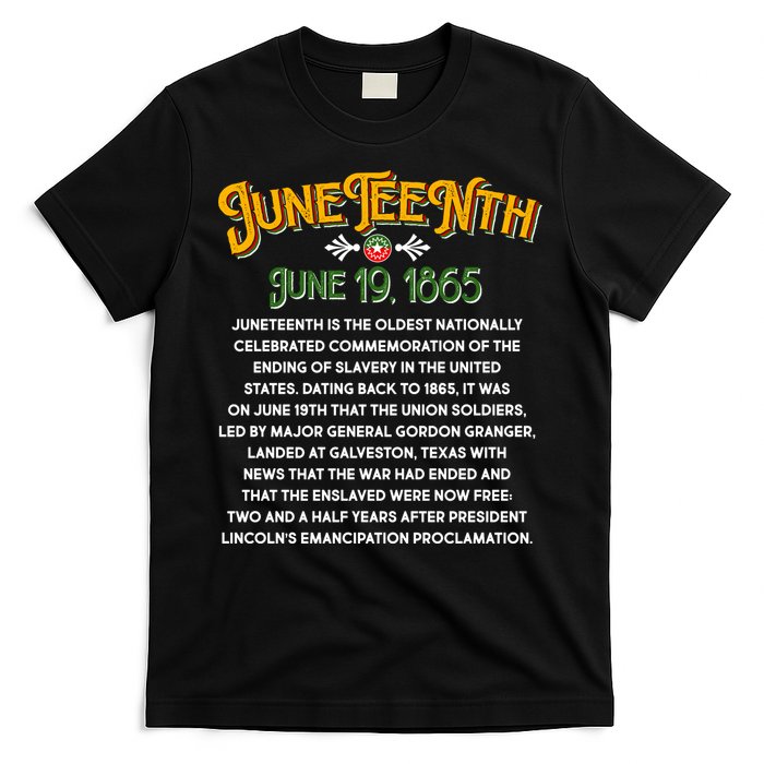 Juneteenth June 19 1865 African American History T-Shirt