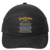 Juneteenth June 19 1865 African American History 7-Panel Snapback Hat