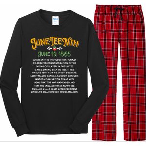 Juneteenth June 19 1865 African American History Long Sleeve Pajama Set