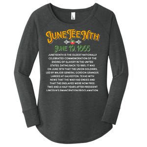 Juneteenth June 19 1865 African American History Women's Perfect Tri Tunic Long Sleeve Shirt