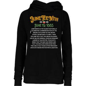 Juneteenth June 19 1865 African American History Womens Funnel Neck Pullover Hood