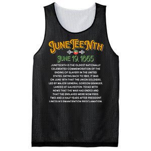 Juneteenth June 19 1865 African American History Mesh Reversible Basketball Jersey Tank