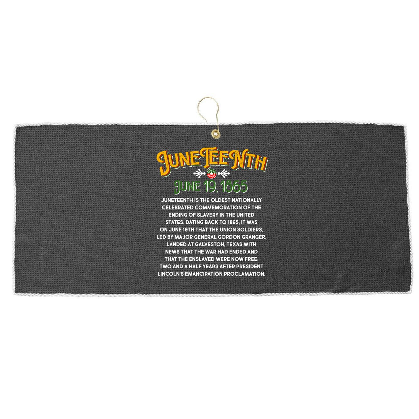 Juneteenth June 19 1865 African American History Large Microfiber Waffle Golf Towel