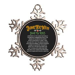 Juneteenth June 19 1865 African American History Metallic Star Ornament