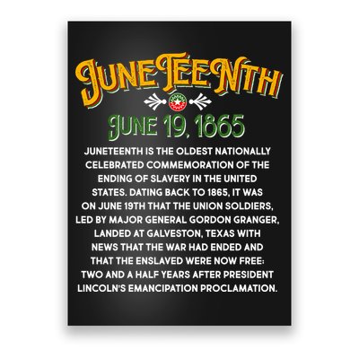 Juneteenth June 19 1865 African American History Poster