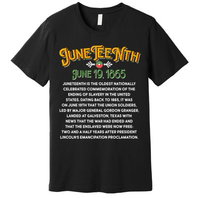 Juneteenth June 19 1865 African American History Premium T-Shirt